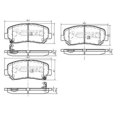 Brake Pad Set, disc brake (N3603073)