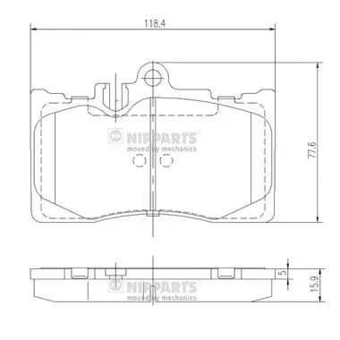 Brake Pad Set, disc brake (J3602111)
