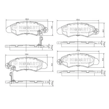 Brake Pad Set, disc brake (J3608019)