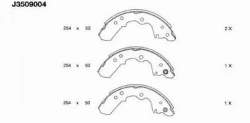 Brake Shoe Set (J3509004)