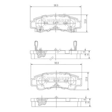 Brake Pad Set, disc brake (J3611033)