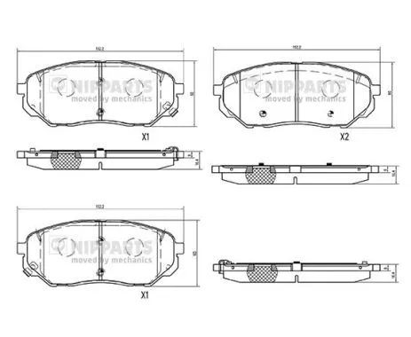 Brake Pad Set, disc brake (N3600335)