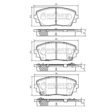 Brake Pad Set, disc brake (N3600332)