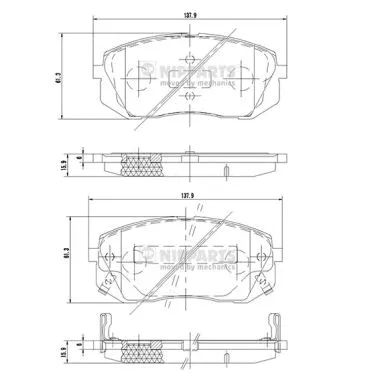 Brake Pad Set, disc brake (N3600330)