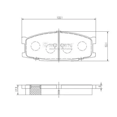 Brake Pad Set, disc brake (J3605045)