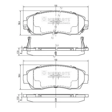 Brake Pad Set, disc brake (N3604073)