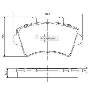 Brake Pad Set, disc brake (J3601079)