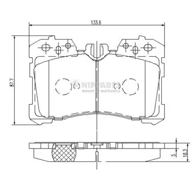 Brake Pad Set, disc brake (N3602131)