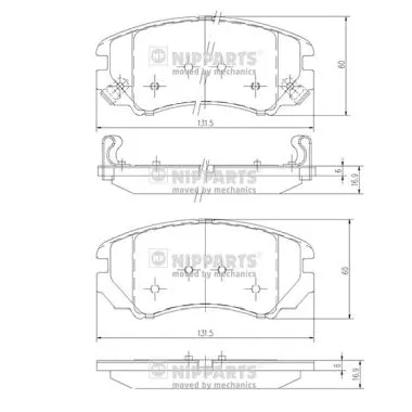 Brake Pad Set, disc brake (J3600541)