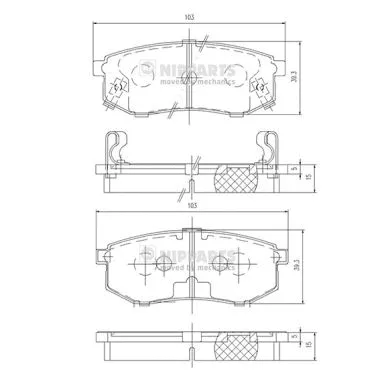 Brake Pad Set, disc brake (J3610302)