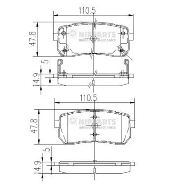 Brake Pad Set, disc brake (N3610308)