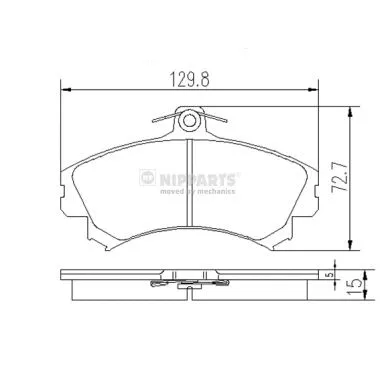 Brake Pad Set, disc brake (J3605036)