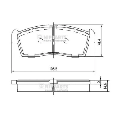 Brake Pad Set, disc brake (N3608032)