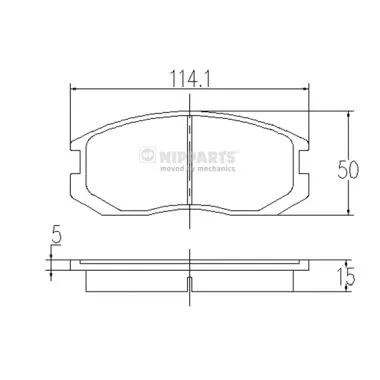 Brake Pad Set, disc brake (J3605032)