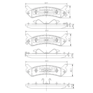 Brake Pad Set, disc brake (J3610501)