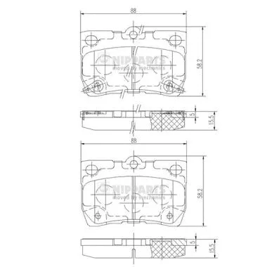 Brake Pad Set, disc brake (N3612041)