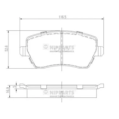 Brake Pad Set, disc brake (J3601085)