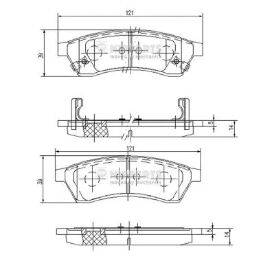 Brake Pad Set, disc brake (J3610904)
