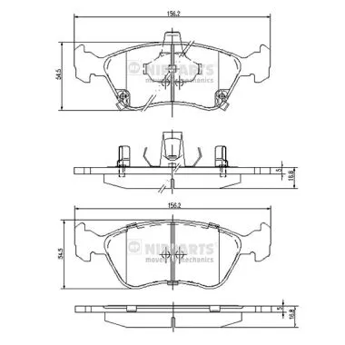 Brake Pad Set, disc brake (J3602080)