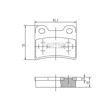 Brake Pad Set, disc brake (J3610303)
