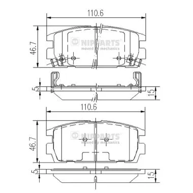 Brake Pad Set, disc brake (J3610511)