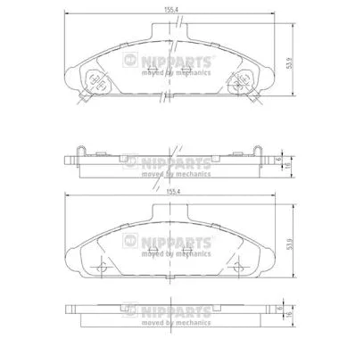 Brake Pad Set, disc brake (J3600503)