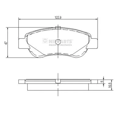 Brake Pad Set, disc brake (J3602122)