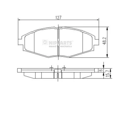 Brake Pad Set, disc brake (J3600909)
