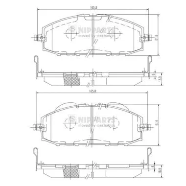 Brake Pad Set, disc brake (J3601070)