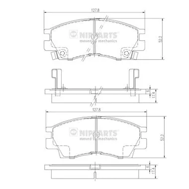 Brake Pad Set, disc brake (J3605029)