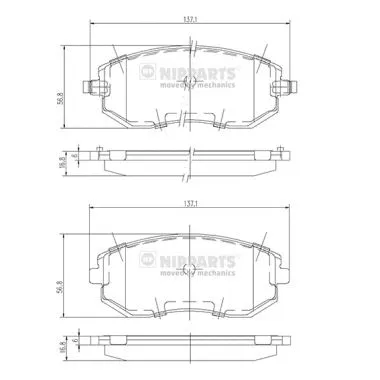 Brake Pad Set, disc brake (J3607015)