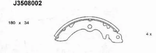 Brake Shoe Set (J3508002)