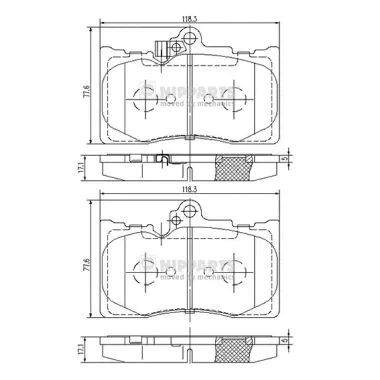 Brake Pad Set, disc brake (N3602134)