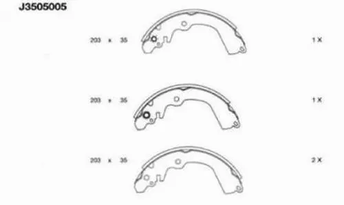 Brake Shoe Set (J3505005)