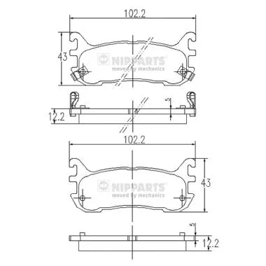 Brake Pad Set, disc brake (J3613012)