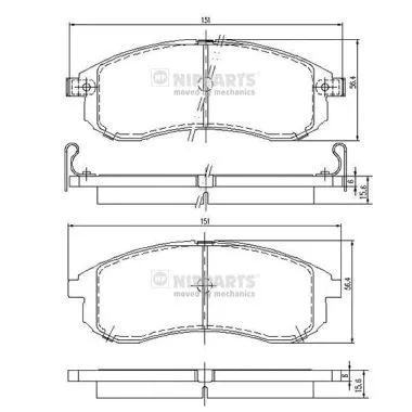 Brake Pad Set, disc brake (N3605052)