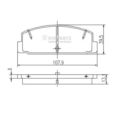 Brake Pad Set, disc brake (J3613002)