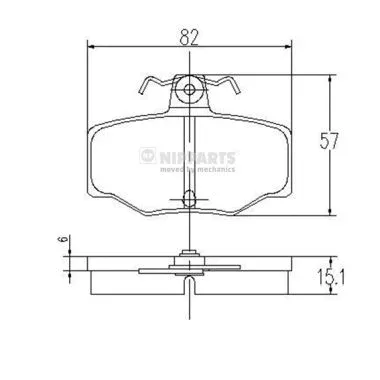 Brake Pad Set, disc brake (J3611031)