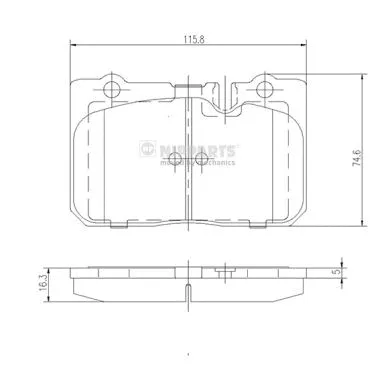 Brake Pad Set, disc brake (J3602103)