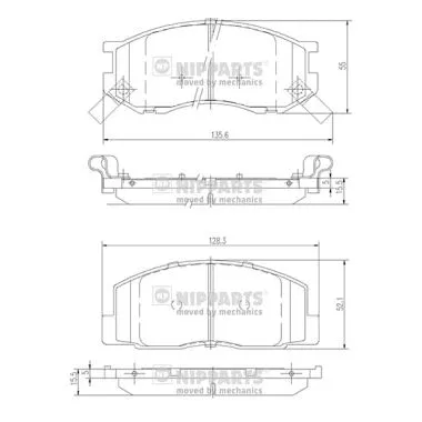 Brake Pad Set, disc brake (J3602074)