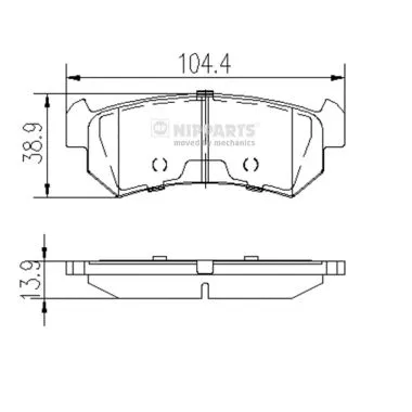 Brake Pad Set, disc brake (J3610903)