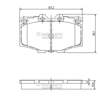 Brake Pad Set, disc brake (J3602036)
