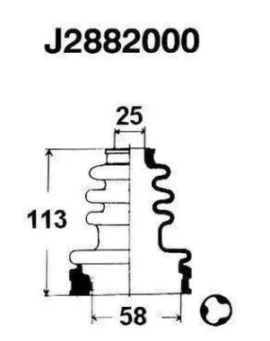 Bellow Kit, drive shaft (J2882000)