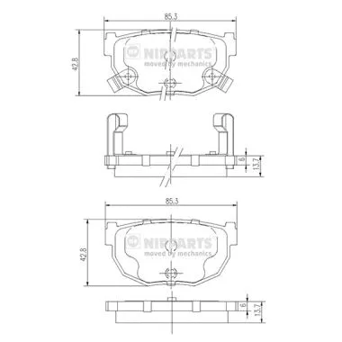 Brake Pad Set, disc brake (J3611037)
