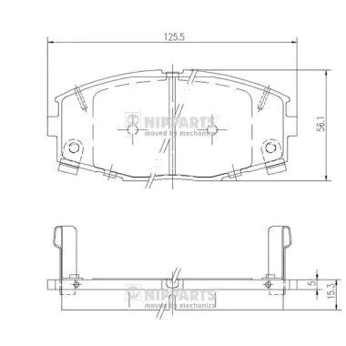 Brake Pad Set, disc brake (J3602045)