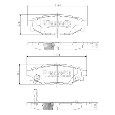Brake Pad Set, disc brake (N3617004)