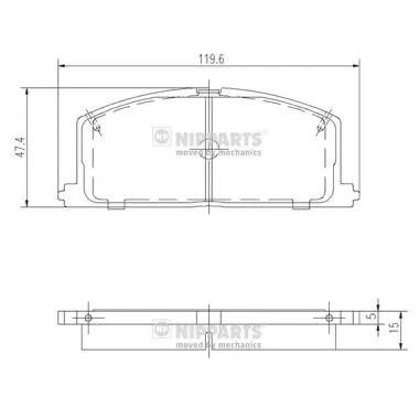 Brake Pad Set, disc brake (J3602035)