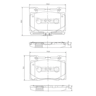Brake Pad Set, disc brake (N3604070)