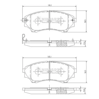 Brake Pad Set, disc brake (N3603069)