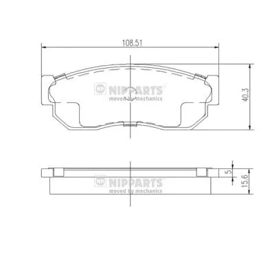 Brake Pad Set, disc brake (J3601001)